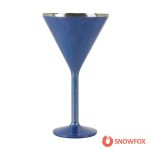 Custom Snowfox 8 oz. Double Wall Steel Stemmed Martini Glass - 1