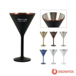 Custom Snowfox 8 oz. Double Wall Steel Stemmed Martini Glass
