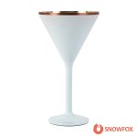 Custom Snowfox 8 oz. Double Wall Steel Stemmed Martini Glass - 3