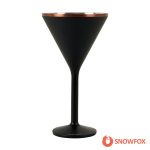Custom Snowfox 8 oz. Double Wall Steel Stemmed Martini Glass - 4