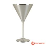 Custom Snowfox 8 oz. Double Wall Steel Stemmed Martini Glass - 7
